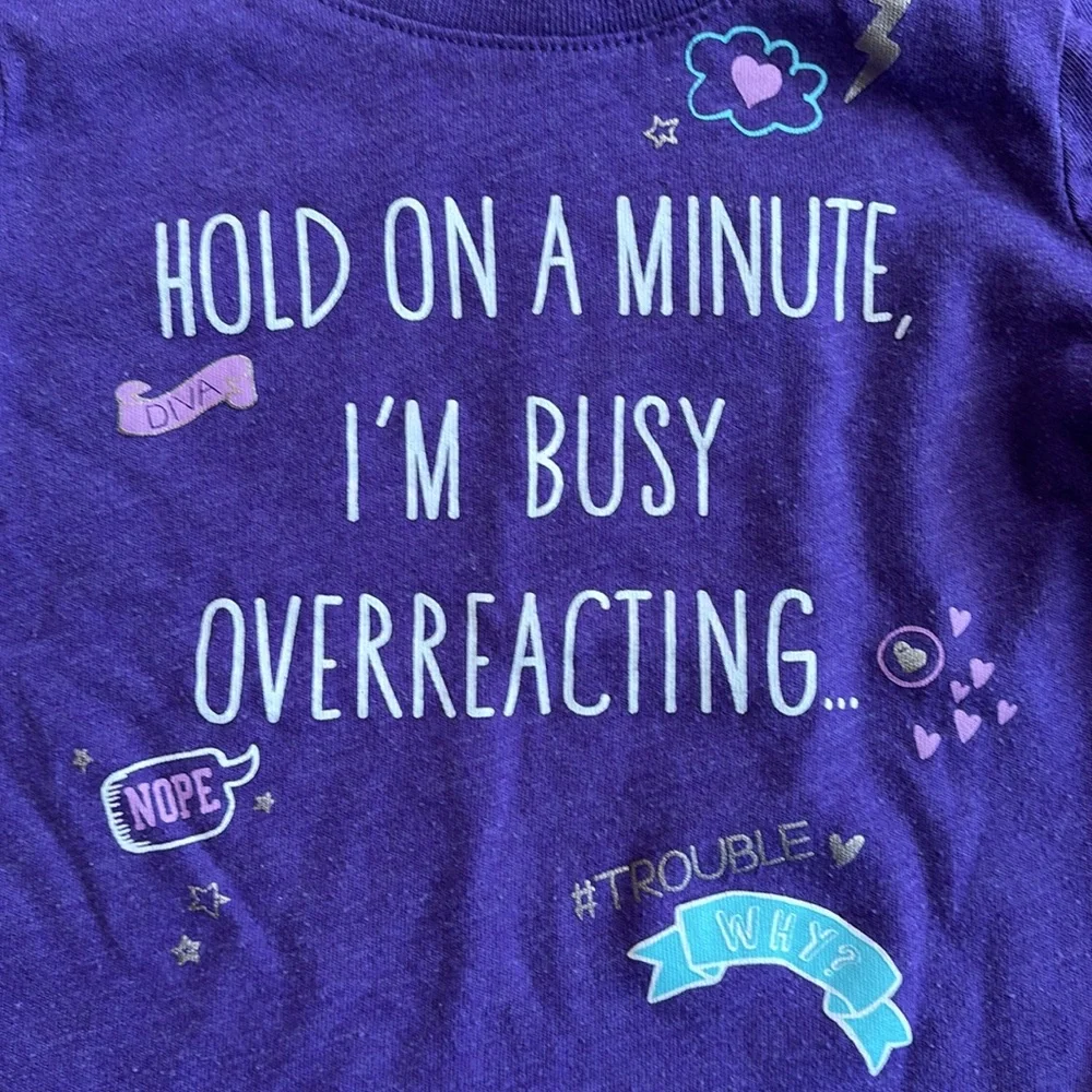 12-18M The Children's Place Long Sleeve Drama Queen Tee